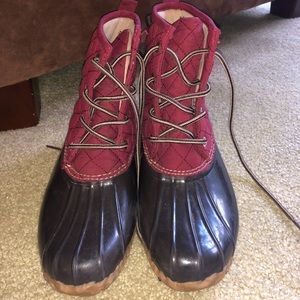 Maroon Duck Boots